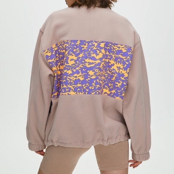 TNA Echo Park Fleece Purple Orange Camo Zip Up - Size XXS - Picture 2 of 15